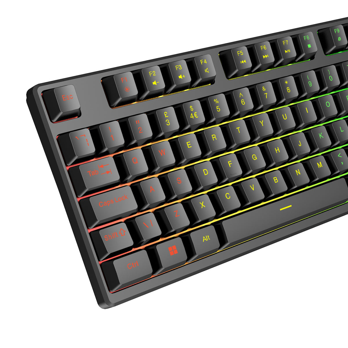 VIDA REBEL 2IN1 BLACK USB DESK KIT keyboard Mouse included Gaming QWERTY UK English
