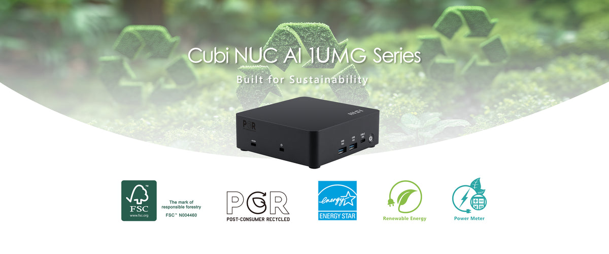 MSI Cubi NUC AI 1UMG Intel Core Ultra 7 155H (14th Gen - Core Ultra Series 1), Barebone, NUC, SFF, Mini Computer, HTPC, (NO RAM, NO Storage, NO OS), Intel Graphics/DDR5/Dual ThunderBolt 4/Dual HDMI/Dual LAN/WiFi 6E/BT 5.3/VESA - NUC AI 1UMG i7 155H BB