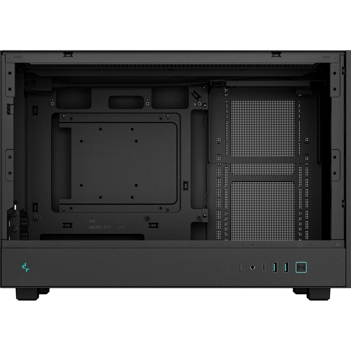 DeepCool CH260 Micro-ATX Case, High-Airflow Compact PC Case with Tempered Glass Panel, USB-C Port, Supports 360mm Radiator, ATX PSU, Black