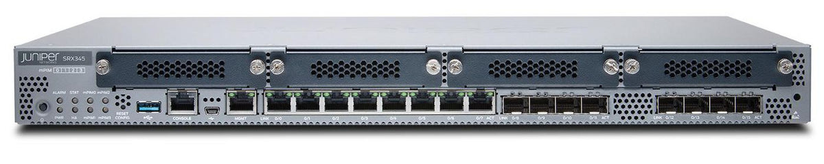Juniper 8x 1GbE RJ-45, 8x 1GbE SFP, 4x Mini PIM, USB 2.0, 4 GB RAM, 8 GB flash, 1U, 440.9 x 43.6 x 370.1 mm, 4900 g