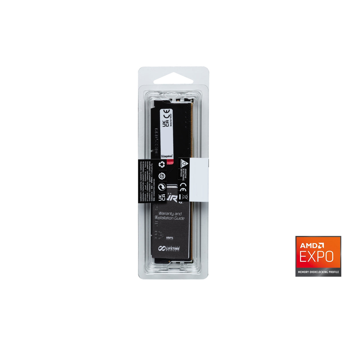 Kingston FURY Beast KF556C36BBE-16 16GB (1x 16GB) DIMM System Memory, 5600MHz, DDR5, CL36, Black, Intel XMP, AMD EXPO
