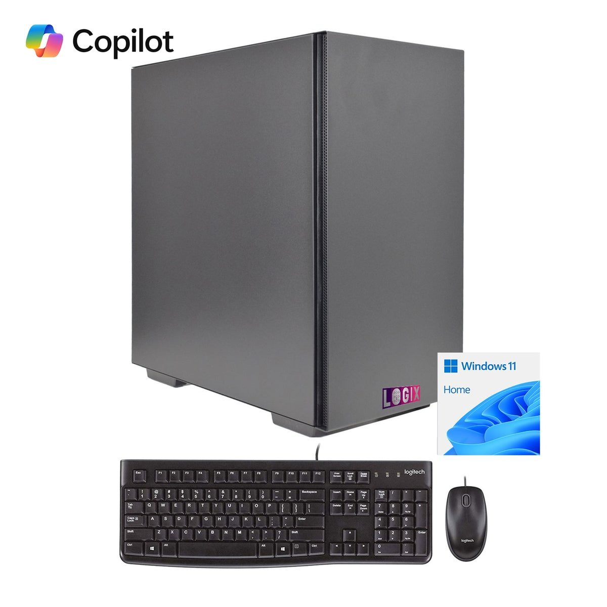 LOGIX Intel i7-14700 2.10GHz (5.30GHz Boost) 20 Core 28 threads. 32GB Kingston RAM, 1TB Kingston NVMe, Wi-Fi 6, Windows 11 Home + FREE Keyboard & Mouse