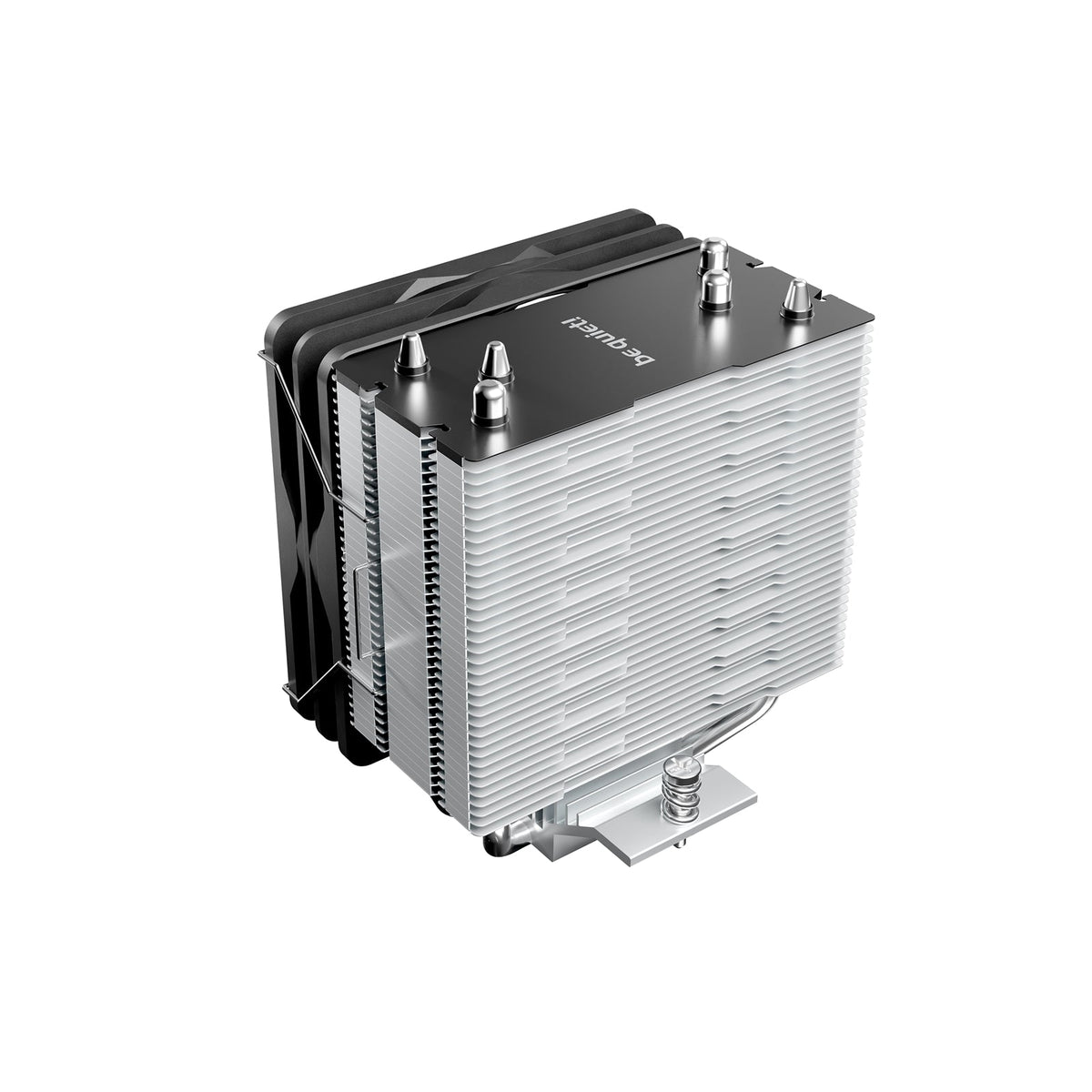 be quiet! Pure Rock Slim 3 Fan CPU Cooler, Universal Socket, High Quality 100mm PWM Black Cooling Fan, 1700RPM, 3 Heat Pipes, 130W TDP, Intel 1851/ 1700 & AMD AM4/ AM5 Compatible
