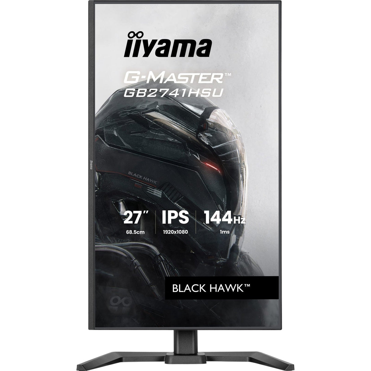 iiyama G-Master Black Hawk gaming monitor GB2741HSU-B1 27" Black, Height Adjustable, IPS, Ultra Slim Bezel, Full HD, 144Hz, 1ms, FreeSync, HDMI, Display Port, USB Hub