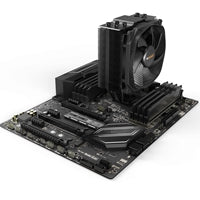 be quiet! Dark Rock Slim Fan CPU Cooler, Universal Socket, Silent Wings 3 120mm PWM Black Cooling Fan, 1500RPM, 4 Heat Pipes, 180W TDP, Compact Construction to Stop Blocking Memory Slots, Intel LGA 1700 & AMD AM5 Compatible