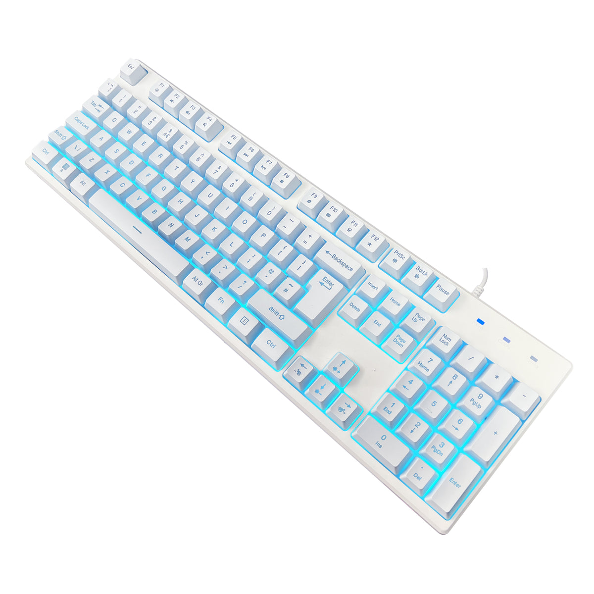 VIDA REBEL 2IN1 WHITE USB DESK KIT keyboard Mouse included Gaming QWERTY UK English