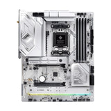 ASRock X870 STEEL LEGEND WIFI AMD AM5 Socket Motherboard, ATX, 4x DDR5 Slots, 3x M.2 Sockets, Fitted I/O Shield, 2.5GbE LAN, Wi-Fi 7, 1x HDMI Port / 2x USB-C (USB4)