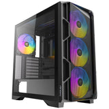 Antec AX1000 ARGB Mid-Tower Gaming PC Case, Full Mesh Front, Tempered Glass, Steel/Plastic, 4 x 120mm ARGB Fans, E-ATX, ATX/Micro-ATX/ITX Compatible