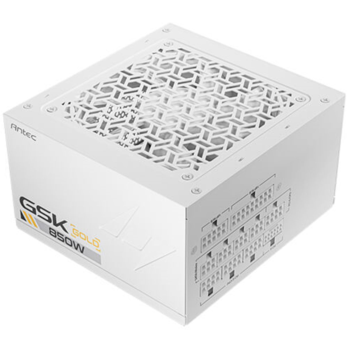 Antec GSK ATX3.1 850W Power Supply V2, White,80 PLUS Gold, Full Modular, PCIe 5.1, JP Capacitors, Silent FDB Fan, CircuitShield Protection