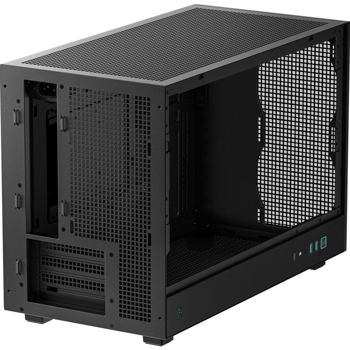 DeepCool CH260 Micro-ATX Case, High-Airflow Compact PC Case with Tempered Glass Panel, USB-C Port, Supports 360mm Radiator, ATX PSU, Black