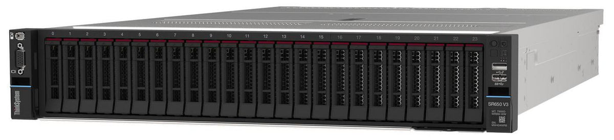 Lenovo Intel Xeon Gold 6526Y 16C 195W 2.8G, 1x64GB 2Rx4 RAM, 8x 2.5" SAS Open bay, 1x1100W Titanium, 9350-8i