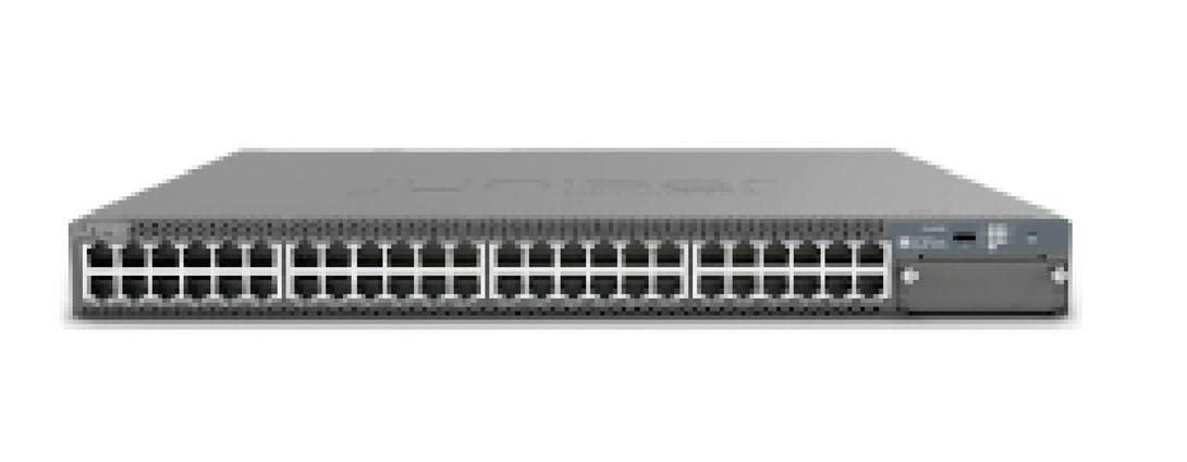 Juniper EX4400-48MP - 12x100M/1/2.5/5/10GbE + 36x100M/1/2.5GbE ports PoE++ power + 1600 W AC PS (provides 1260/2200W PoE++ power with single/dual PS) (DAC for Virtual Chassis ordered separately)