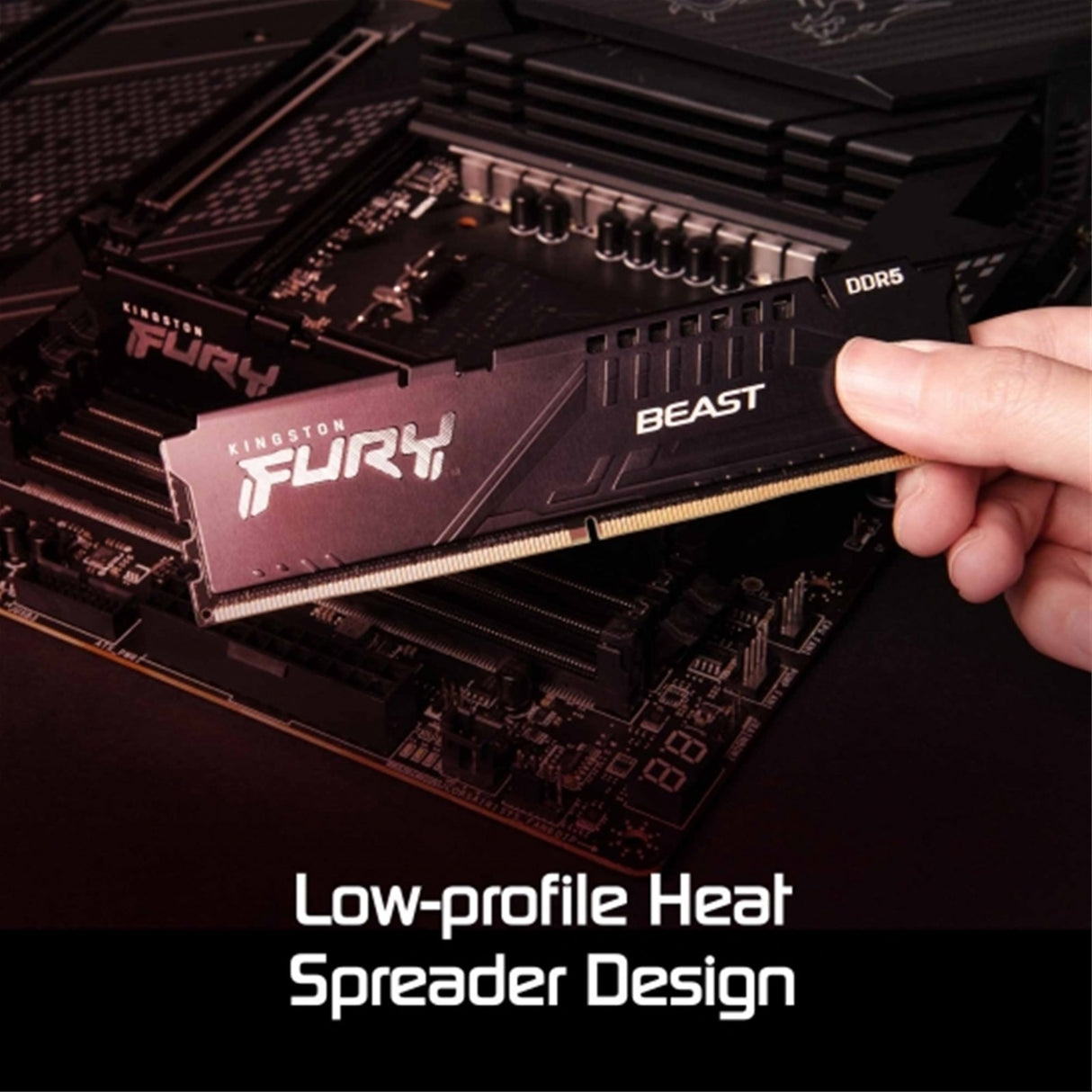 Kingston FURY Beast KF556C40BBK4-128 128GB (4x 32GB) DIMM System Memory, 5600MHz, DDR5, CL40, Black, Intel XMP