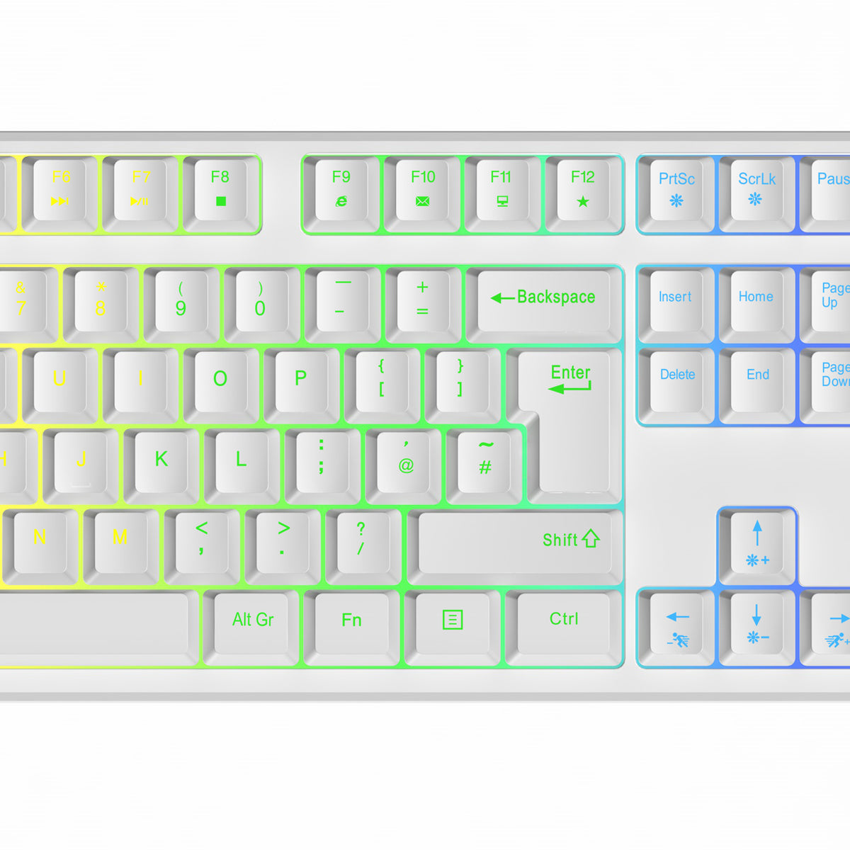 VIDA REBEL 2IN1 WHITE USB DESK KIT keyboard Mouse included Gaming QWERTY UK English