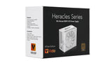 VIDA 850W Heracles White ATX 3.1 Gaming PSU, 80+ Bronze, 140mm Ultra-Quiet FDM Fan, Flat White Cables, PCIe 5.1, Power Lead Not Included power supply unit 24-pin ATX